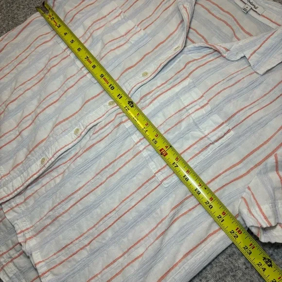 Madewell Women’s Beachside Seersucker Stripe Shirt Medium White - Picture 8 of 9